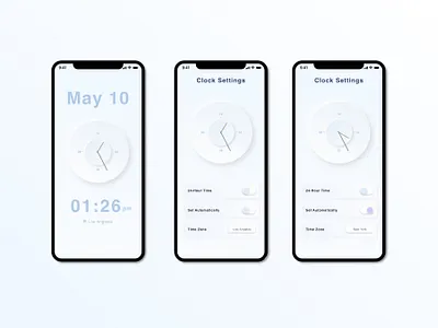 Clock - Setting page app branding clock clock app dailyui design prototype setting time ui ux visual design watch web website
