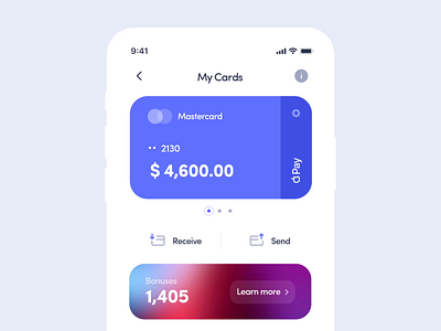 Credit Cards app balance bank cards clean credit credit card details finance gif mobile mobile banking money swipe ui ux wallet