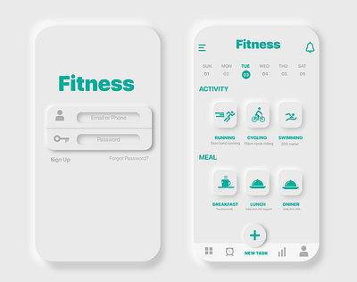 Fitness UI app design bar fitness fitness app fitness logo fitnessapp ui ux