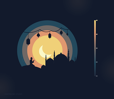 Ramadan Vector Art afsal shaji arab art artblend illustrator inspiration islam middle east photoshop prayer quran ramadan silhouette sunset vector