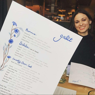 Galit Restaurant (Chicago) Branding Project brand design brand identity chicago food graphic design handdrawn handmade illustration logo logo design restaurant branding restaurant logo restaurant menu restaurants signage