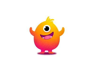 Mr. Orange Magenta child children chracter cute design illustration kids logo ui ux vector