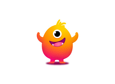 Mr. Orange Magenta child children chracter cute design illustration kids logo ui ux vector