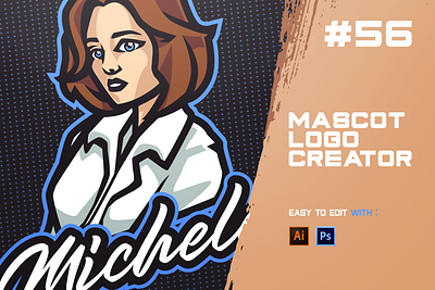 MICHELE ESPORTS LOGO CREATOR badge brand branding career doctor esports game gaming good illustration independent lady logo mascot michelle office proffessor sport sports women