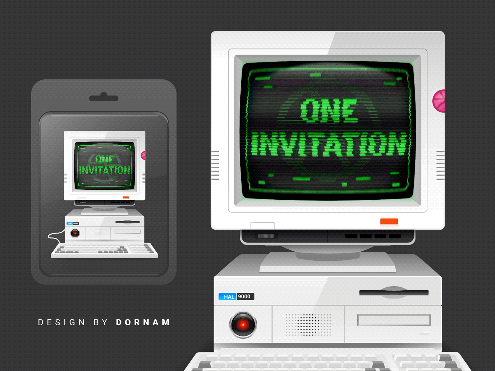 Old School Computer Rebound illustration