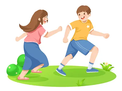 Illustration_The runners boy flower girl illustration runner