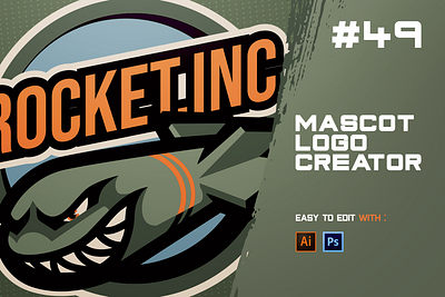 ROCKET.INC ESPORTS LOGO CREATOR badge bomb brand branding esports game gaming gun huge illustration jet logo mascot missile monster rocket shot sport sports vector