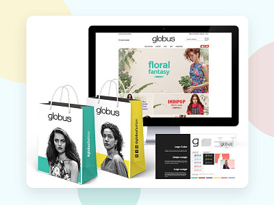 Globus branding color exploration logo design package design ui ui ux