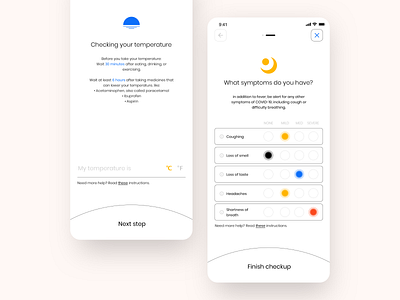 COVID 19 tracker Pitch app app design checkup corona coronavirus covid covid19 emoticon health minimal mobile mobile app mobile design ui ux webdesign