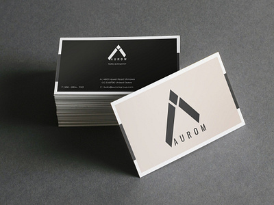 Aurom branding businesscard businesscarddesign design flat typography