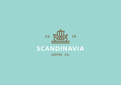 Scandinavia Coffee Co branding coffee coffee company coffee shop drakkar logo packaging scandinavia ship vikings