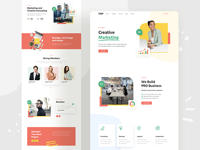 Company Responsive Landing Page business company corporate design figma landing page responsive sketch ui ux xd