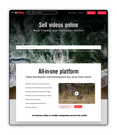UVIDEO art design flat ui uidesign uiux ux web website