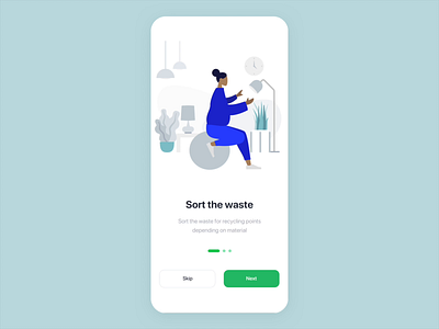 Recycling app onboarding animation app category eco ecology garbage interface mobile navigation onboarding recycle recycling route sorting tutorial ui ux walkthrough waste