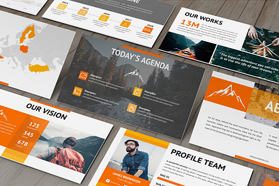 Montana - Adventure Powerpoint Template business presentation finance illustration investor lookbook pitchdeck powerpoint template presentation proposal simple