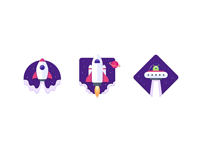 Spaceship app design figma icon illustration plane planet sketch space spacecraft stars ufo ui