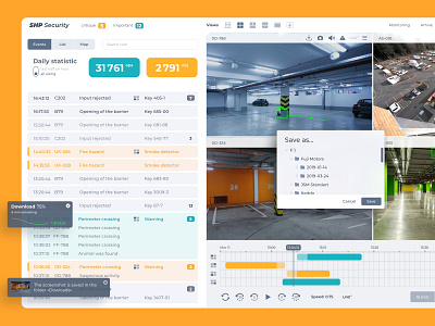 CCTV Design app branding camera cctv design desktop interface light design monitoring product report saas security service skuratovteam statistics system ui ux web design