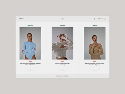 LEVEL44 colors grids landing page design landingpage minimalism online shop online store shopping ui uidesign web webdesign