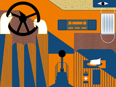 Pase 2 -- coexist with the virus. ai article illustration background bicolor coronavirus covid19 dichromatic illustration lockdown stay safe vector illustration