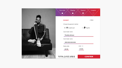 Daily UI Challenge #002 - Credit Card Checkout design minimal ui ux web website