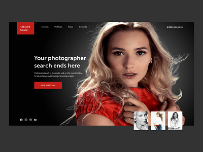 Website for the photographer creative design minimal photographer typography ui ux web website