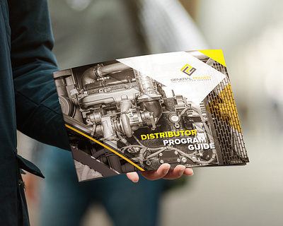 General power company brochure cover blackandwhite branding brochure brochure design brochure layout company cover cover design design distributor general glass gray guide marketing material power print program strips yellow