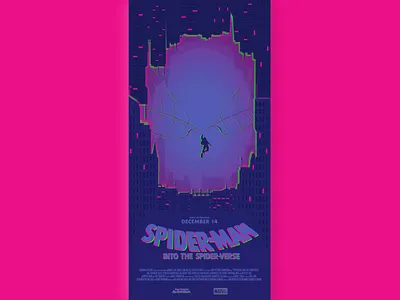 Into the Spider-Verse | Poster flatdesign illustration illustrator poster poster design spiderman