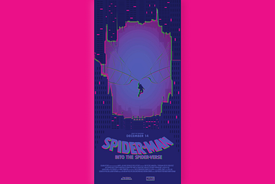 Into the Spider-Verse | Poster flatdesign illustration illustrator poster poster design spiderman