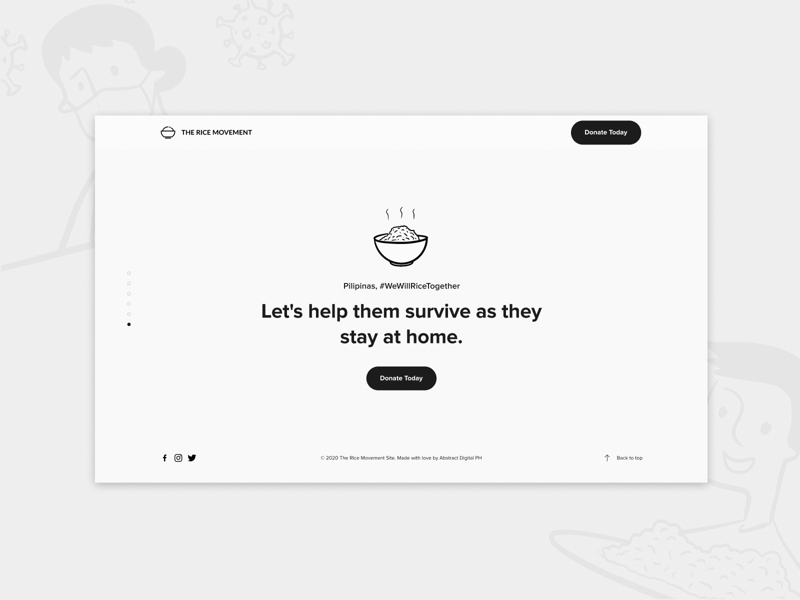 The Rice Movement Landing Page animation coronavirus design illustrations landing page ui ux web