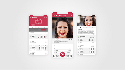 YoCutie / Dating app. app branding design icon icon design logo mobile ui ui ui design ux