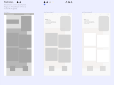 Wireframe dark darkwhite design figma gray illusration mockup personal sketch white wireframe