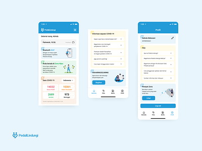 Mobile App Redesign - PeduliLindungi (01/02) covid 19 ios mobile app design ui design ui ux design ux design