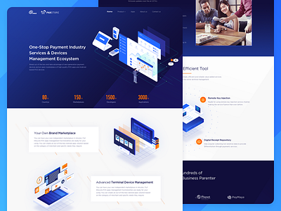 PAXSTORE website 2.5d 3d illustration analytics b2b branding design development header homepage illustration iot landing page logo marketing design platform saas typography web design wordpress