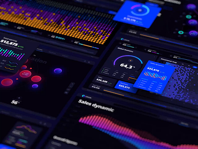 Orion UI kit - Charts templates & infographics in Figma analytic analytics chart analytics dashboard bigdata bubble chart chart dark ui dashboard data vusialisation future hex infographic neon product product design prototype treemap ui kit ux web