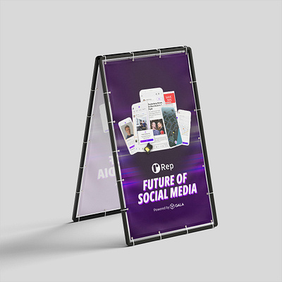 Rep Run - A-shape banner a shape banner branding graphic design illustrator photoshop saas