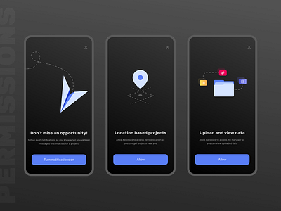 Permissions Designs app dribbble figma illustration ios permissions ui uiux ux vector