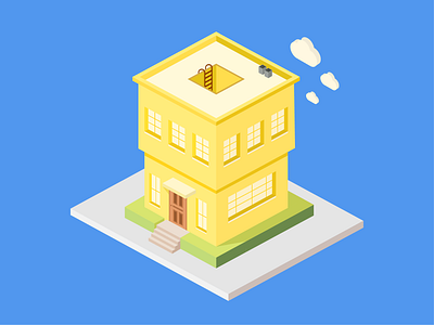 Nice Little House 3d art design digital illustration geometric graphic design illustration isometric style ui uiux vector