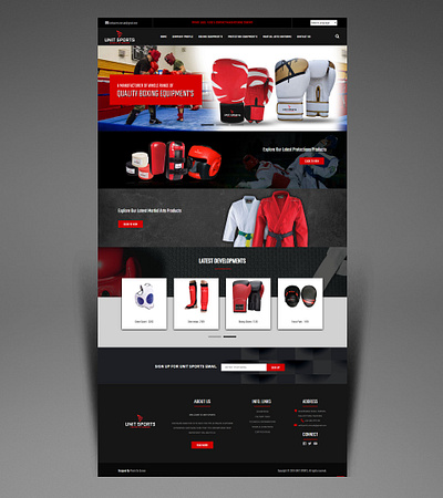 Unit Sports Web Design photoshop psd template theme design ui design ux design web design website