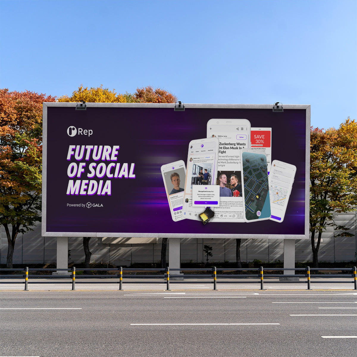 Rep Run - Billboard app branding design illus illustrator photoshop rep run billboard saas signage