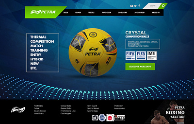 Petra Soccer Web UI photoshop psd template theme design ui design ux design web design website