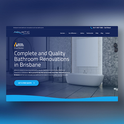 Aquatic Bathrooms adobe xd australia design digital marketing gold coast ui web web design website wordpress