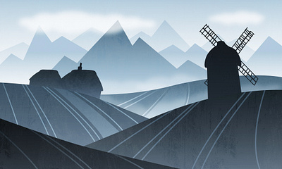 Foggy morning illustration vector