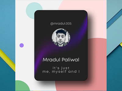 My first UI Desgin / UI Card art card dark design figma first design illustration minimal profile typography ui ux vector web