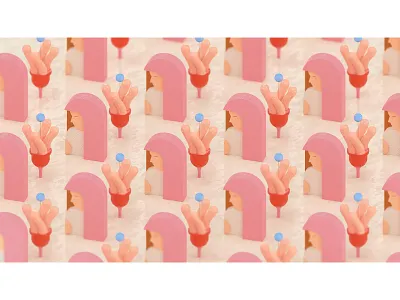 Three Windows-pattern 3dart 3drender aesthetics collaboration collaborative design illustration surrealism