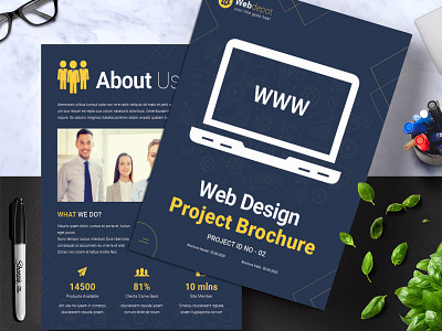 Web Design Brochure a4 black brochure brand brochure brochure design indesign mockup proposal seo web web brochure webdesign website website brochure word template