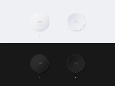 Neomorphism On-Off Switch - Daily UI 015 3d button dailyui dailyui 015 dailyuichallenge neumorphic neumorphism soft softui switch switch ui vector