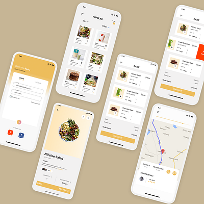 Food Plug design flat minimal typography ui web website