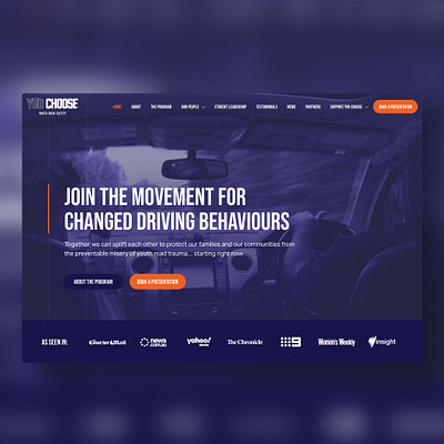 YOU CHOOSE - Youth Road Safety adobe xd australia design digital marketing gold coast ui web web design website wordpress
