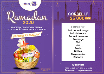 Affiche Ramadan Royal Festivals carte cadeau flyer design ramadan