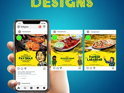 Social Media Designs branding socialmedia typography